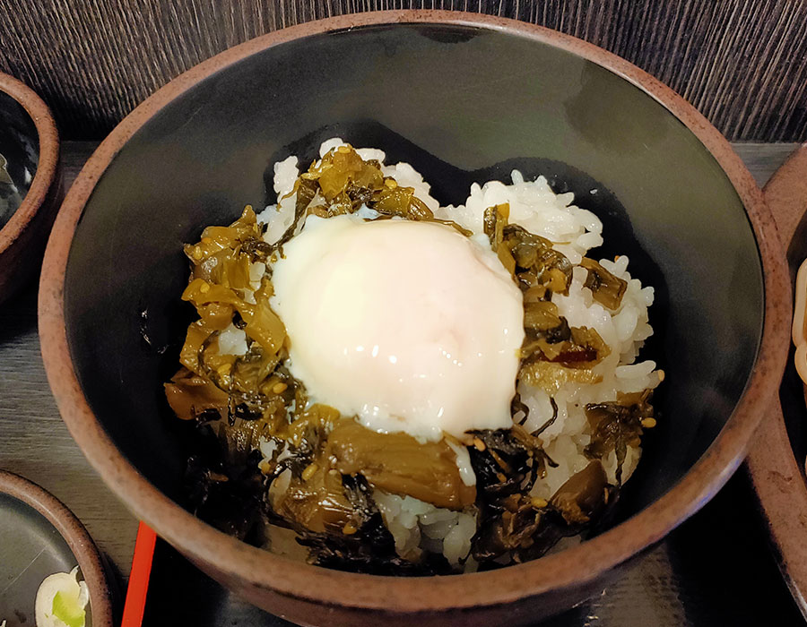 [ゆで太郎]朝定食B[高菜](390円)