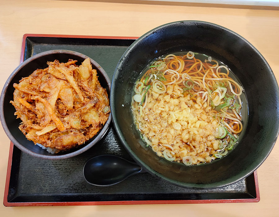 [ゆで太郎]かきあげ丼セット(660円)